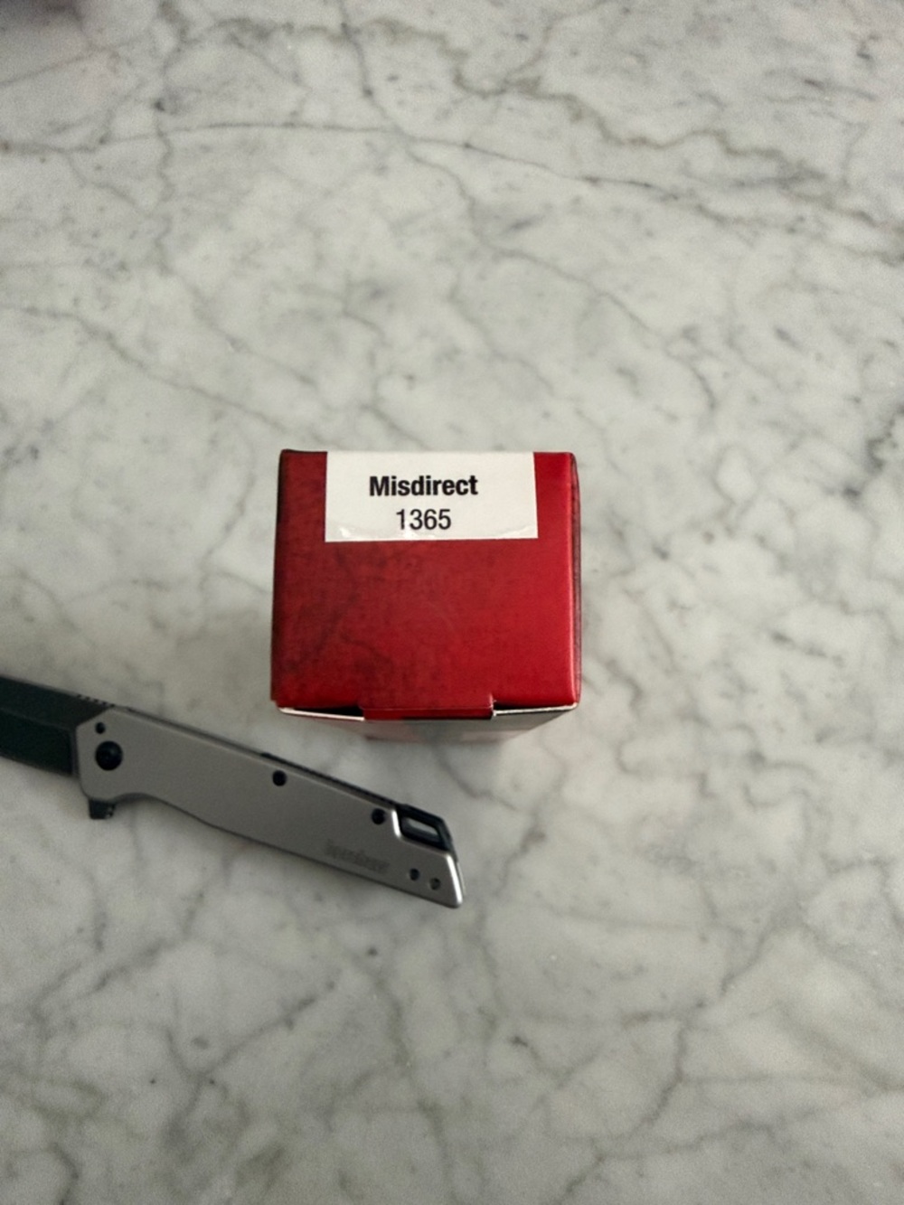 Kershaw Slim Pocket Knife - Silver Handle, Black Blade - Picture 2 of 2